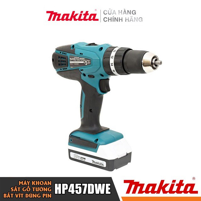 [Chính Hãng] Máy Khoan Bắt Vít Dùng Pin Makita HP457DWE, Giá Đại Lý Cấp 1, Bảo Hành Tại Các TTBH Toàn Quốc