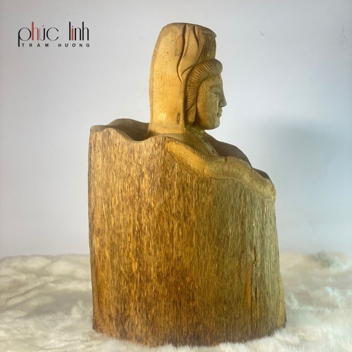 Tượng Quan Âm Bằng Gỗ Trầm Hương PHÚC LINH