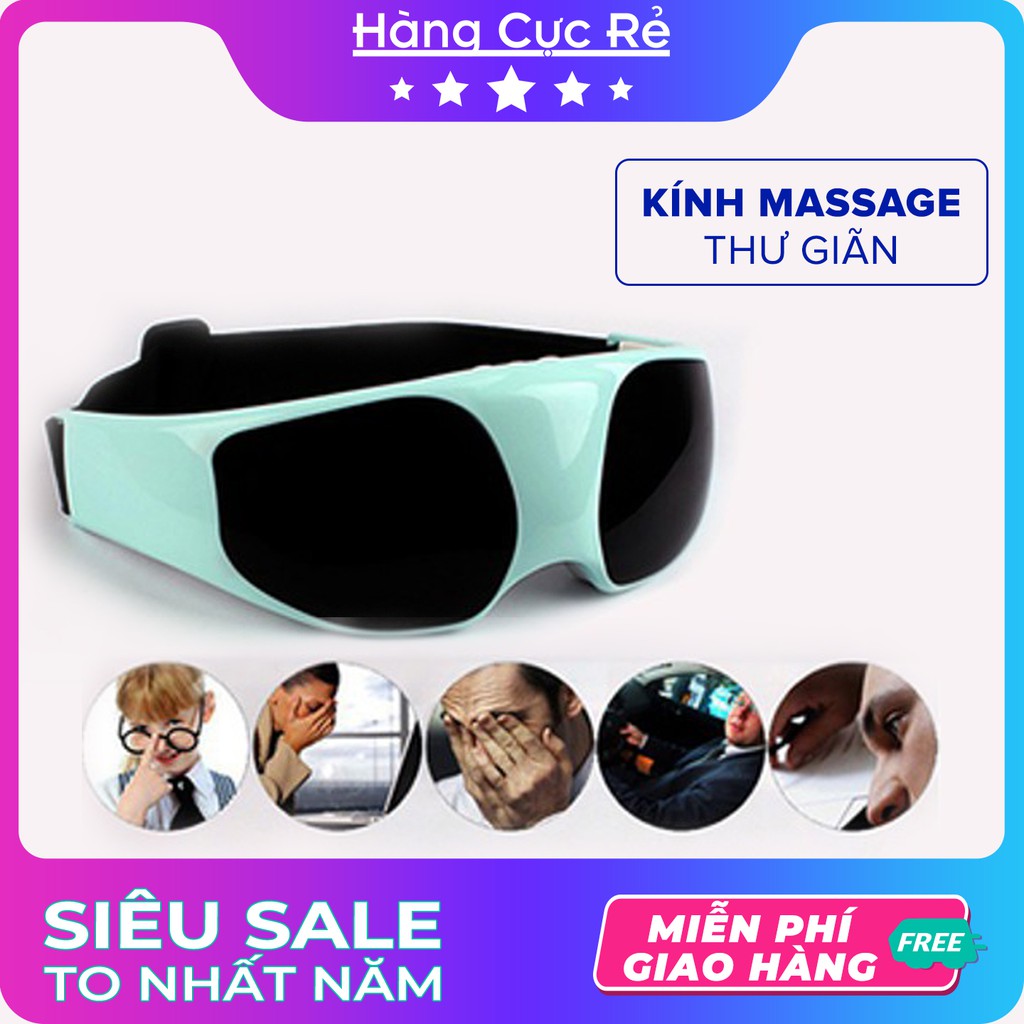 Kính massage mắt 🚀Freeship🚀 Kính matxa che mắt ngủ thư giãn giảm stress, thâm quầng, mỏi mắt - Shop Hàng Cực Rẻ