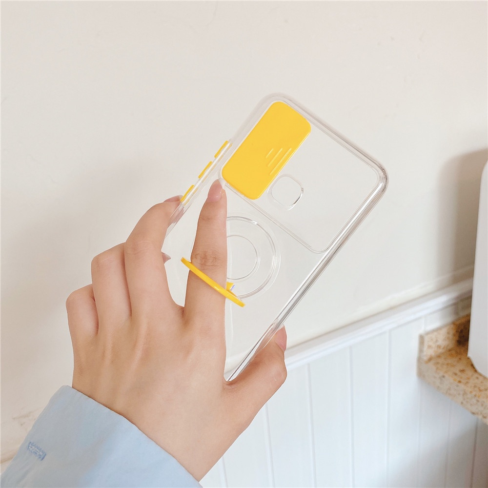 Ốp Điện Thoại Trong Suốt Có Giá Đỡ Cho Vivo Y17 Y15 Y12 Y50 Y30 Y30i Y91 Y93 Y91C Y1S Y31 Y51 2020