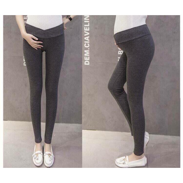 Quần legging bầu cạp chéo