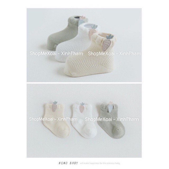 [Size 3-12M] Combo 5 đôi Tất lưới đàn hồi cho bé cực xinh xịn