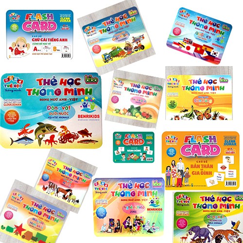 Thẻ Học Thông Minh Song Ngữ Anh-Việt SmartKid Theo Phương Pháp Glenn Doman Nhiều Chủ Đề Cho Bé 0-6 Tuổi