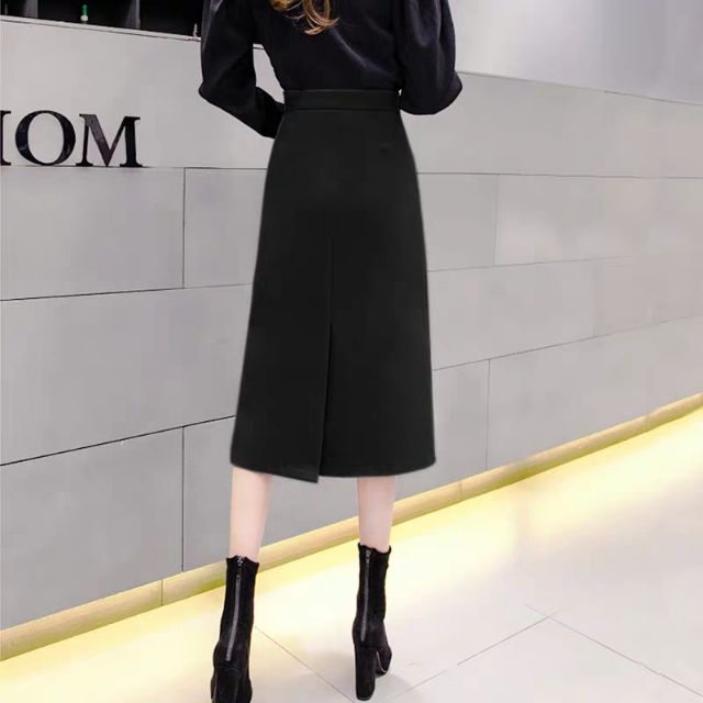 Chân váy đen bút chì dài hàng taobao | BigBuy360 - bigbuy360.vn