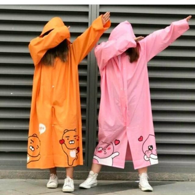 Xưởng Áo mưa Măng Tô dây kéo  Bé Đào-Gấu Brown HOẠT HÌNH CUTE-Chất liệu nhựa PVC siêu bền CAO CẤP ĐÀI LOAN.
