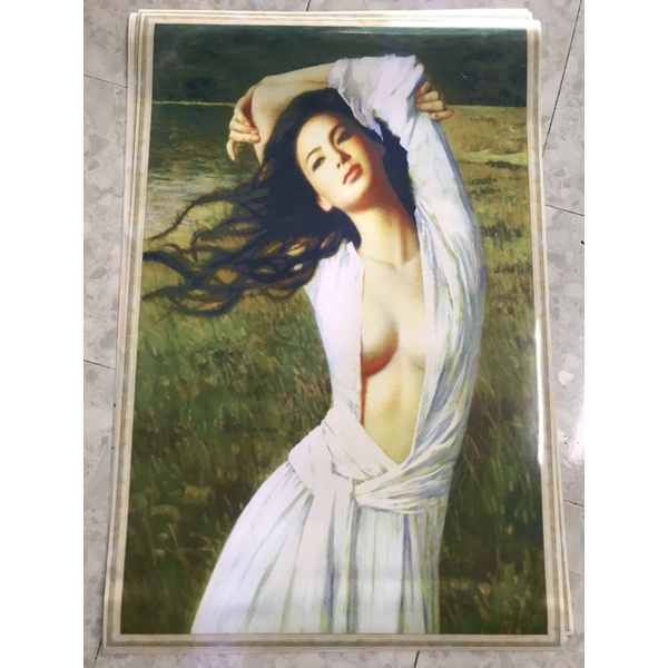 ❤FREESHIP❤Tranh dán tường hình cô gái đẹp sexy nghệ thuật kích thước 60x90cm