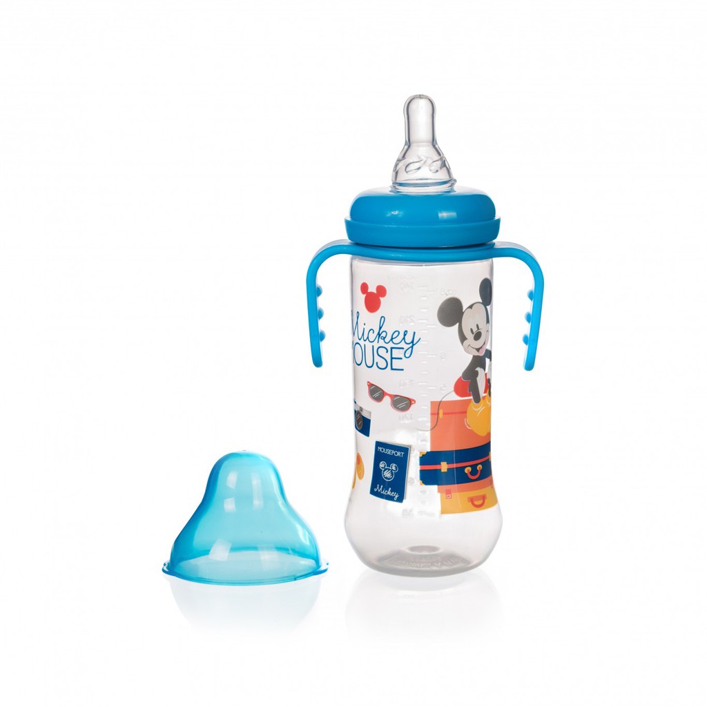Bình sữa có tay cầm Disney Thái Lan DN80131 250ml/8oz , núm size L phù hợp 6 month+