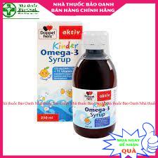 Bổ sung Omega DHA cho bé Kinder Omega 3 syrup từ dầu cá và vitamin - nhập khẩu Doppel Herz Aktiv Đức