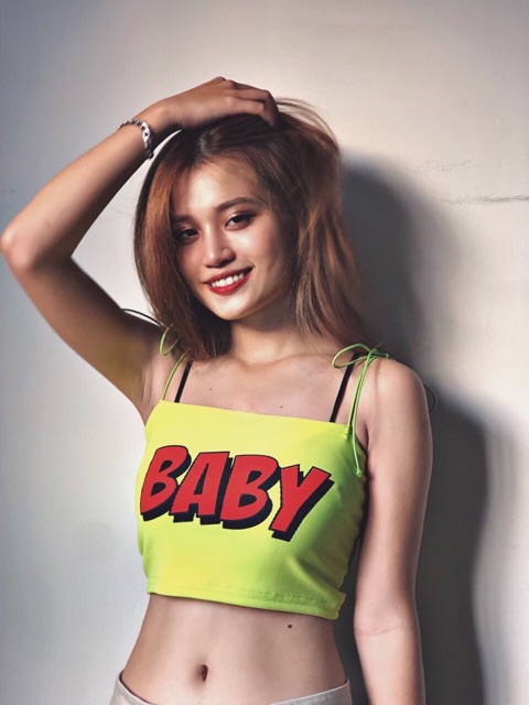 Áo Croptop Dây Bún Thắt Nơ Hottrend Kèm Video