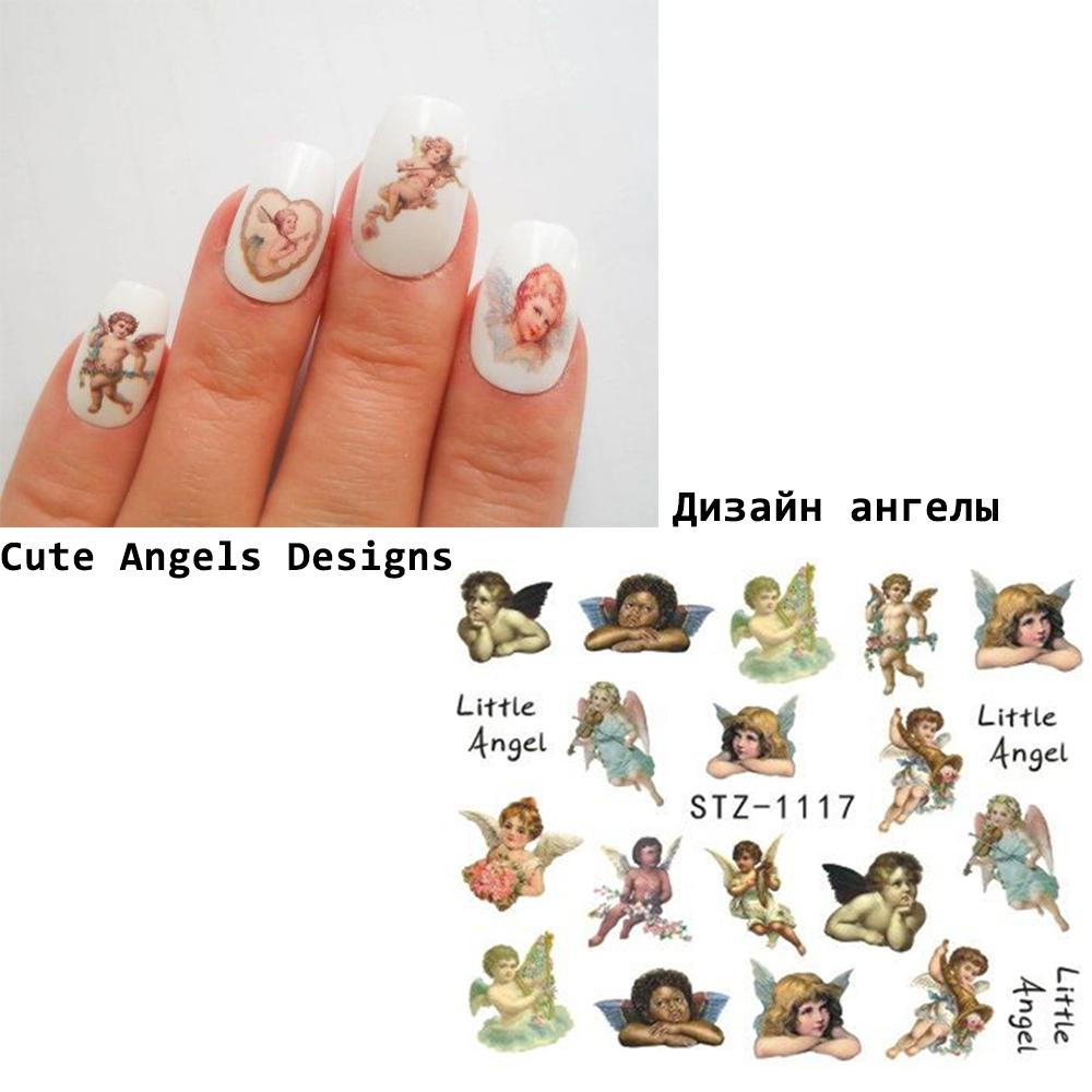 Set 5 Miếng Dán Trang Trí Móng Tay Hình Thiên Thần Cupid DIY