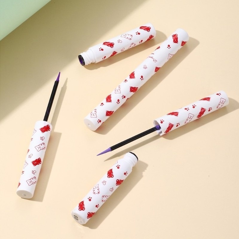 [Hàng mới về] Bút kẻ mắt dạng lỏng Dragon Ranee 9 màu không thấm nước và mồ hôi khô nhanh in hình gấu đáng yêu