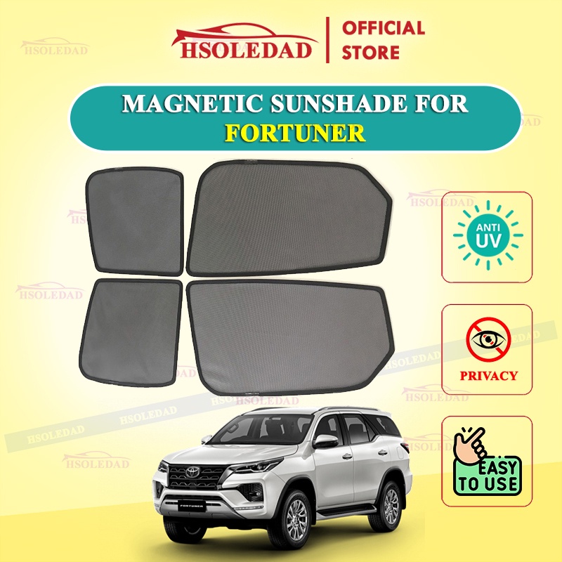Rèm che nắng nam châm cho xe Toyota Fortuner, bộ 4 tấm cho 4 cửa, hàng loại 1 cao cấp nhất, vừa khít kính