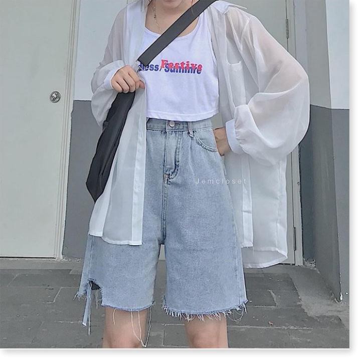 [Mã FAMAYWA giảm 10K đơn 50K] quần short jean nữ ngố ống rộng lưng cao ulzzang | BigBuy360 - bigbuy360.vn