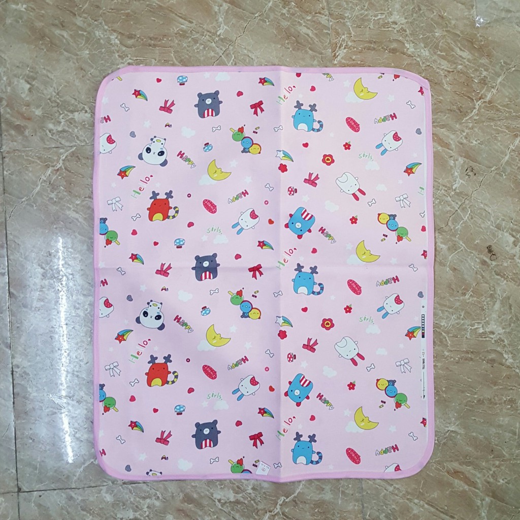 Combo 2 chiếu cao su chống thấm 3D cho bé sơ sinh ( 74 x 60cm)