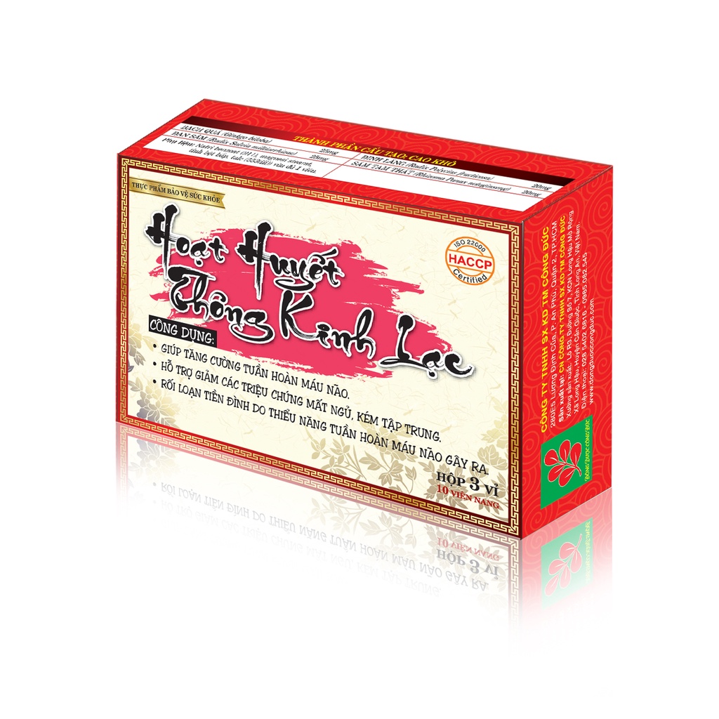 HOẠT HUYẾT THÔNG KINH LẠC CÔNG ĐỨC - ĐÔNG DƯỢC CÔNG ĐỨC - BS ĐỨC
