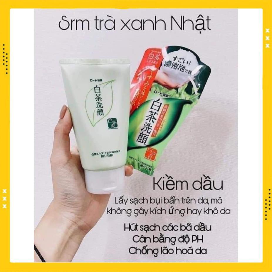 SỮA RỬA MẶT TRÀ XANH ROHTO SHIROCHASOU 120G NHẬT BẢN [HÀNG CHÍNH HÃNG]