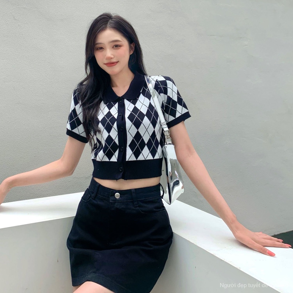 Áo Dệt Kim Tay Ngắn Cổ Tròn Thời Trang Sành Điệu Cho Nữ | BigBuy360 - bigbuy360.vn