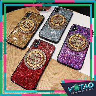 [ FREESHIP TỪ 50K TOÀN QUỐC ] Ốp lưng Iphone đính cườm kèm spinner đồng tiền