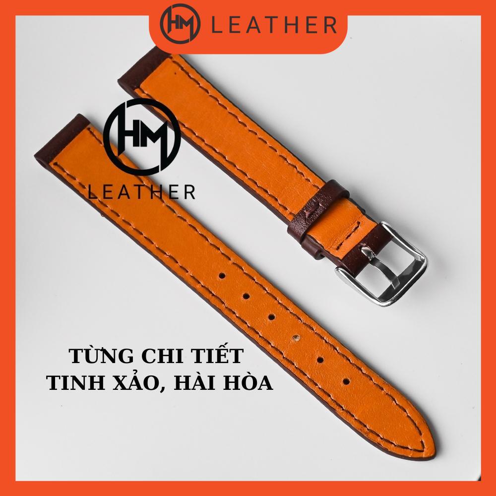 Dây đồng hồ nữ da bò chống thấm nước - Đủ size 12/14/16/18/20/22/24 - Thương hiệu Hima Leather FLEXIBLE