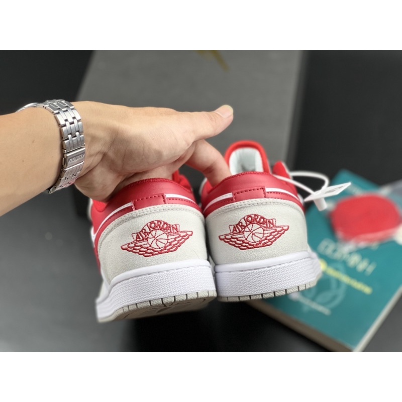Giày thể thao nam nữ Jordan xám đỏ mẫu mới hot nhất 2022 - J210
