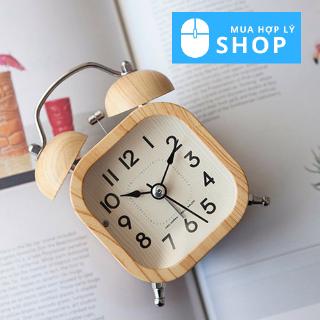 [GỖ THẬT] Đồng Hồ Để Bàn Báo Thức MJK Gỗ Nguyên Chất Phong Cách Sang Trọng Châu Âu - Hàng Nhập Khẩu