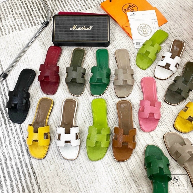 Dép lê hm da sần fullbox full màu