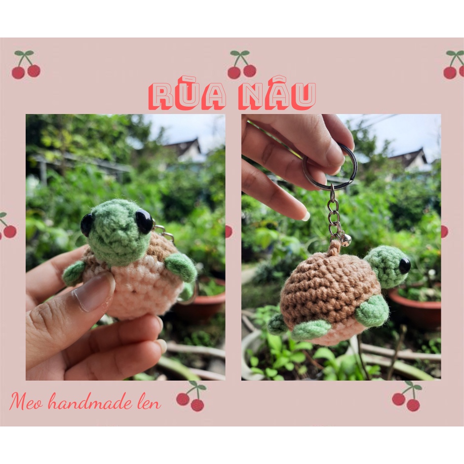 Móc khóa bé rùa - Handmade len - Amigurumi
