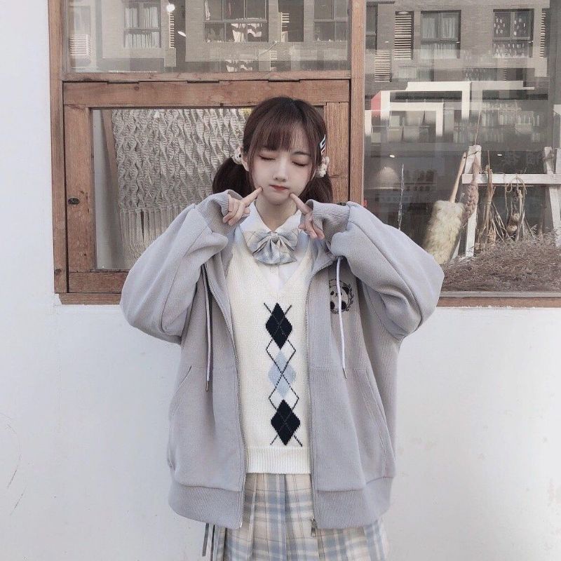 Áo khoác nỉ kéo khoá đáng yêu (Kèm Ảnh Thật) | BigBuy360 - bigbuy360.vn