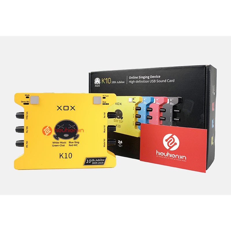 Sound card XOX K10 Phiên Bản Tiếng Anh - Kỷ Niệm 10 Năm Thành Lập Thương Hiệu XOX - Phiên Bản Giới Hạn .Bảo Hành 6 Tháng