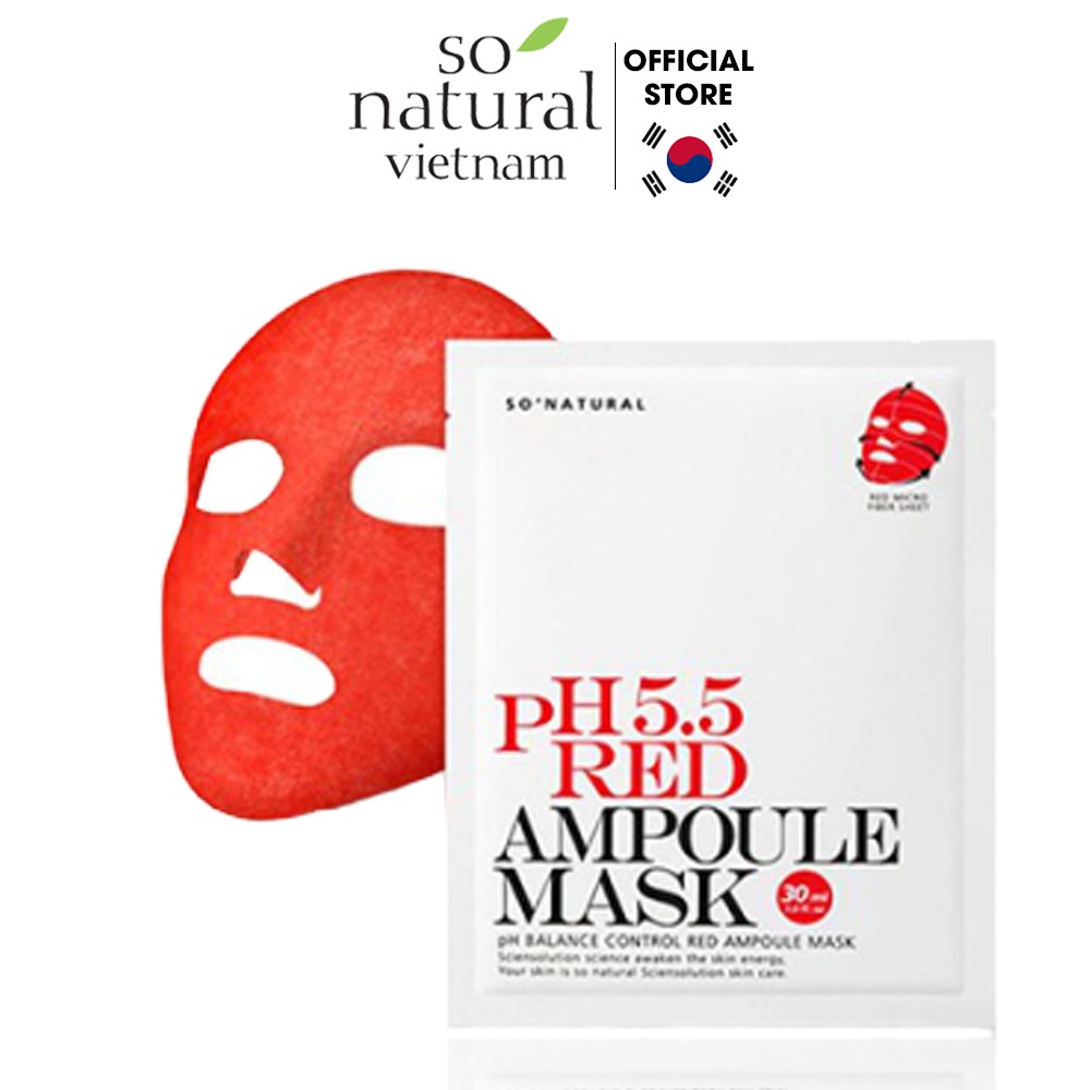 Mặt Nạ Dưỡng Da Cân Bằng Độ PH Red Ampoule Mask PH 5.5 So Natural 5gram | BigBuy360 - bigbuy360.vn