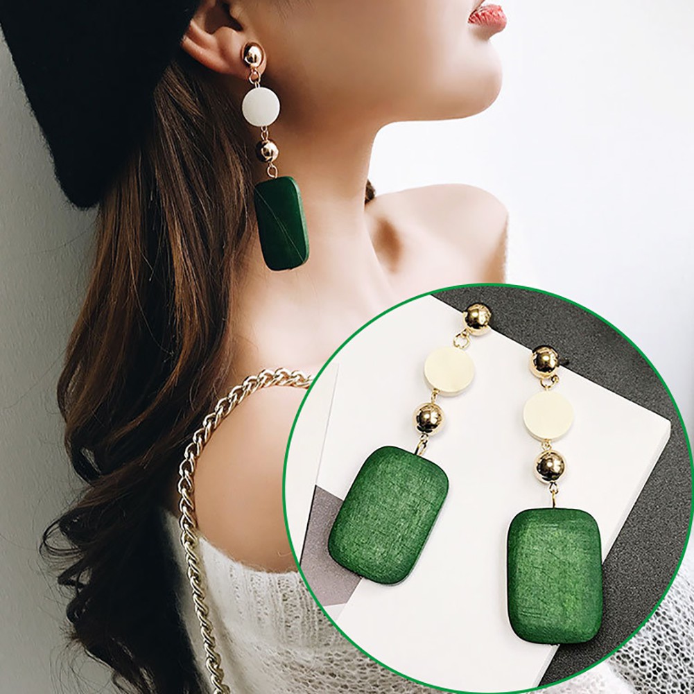 Đôi Khuyên Tai HìNh TròN / Vuông ĐộC ĐáO ThờI Trang Cho Nữ