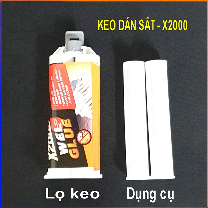 Keo hàn gắn sắt thép kim loại X2000 đa năng siêu dính chịu được nhiệt độ cao