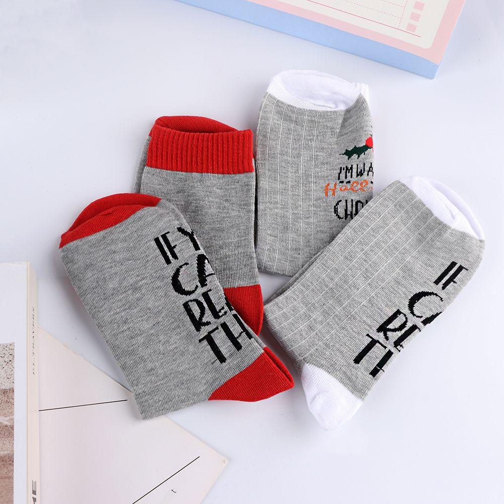 Tất Cotton Họa Tiết Giáng Sinh Sáng Tạo