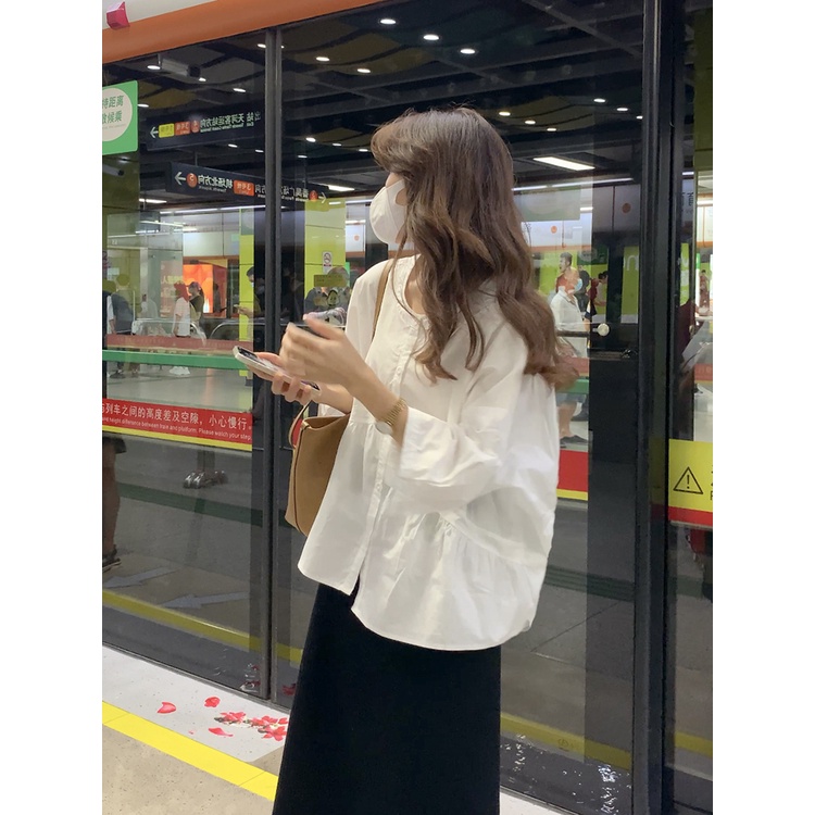 Áo Sơ Mi Trắng Dáng Rộng Thiết Kế Độc Đáo Thời Trang Mùa Hè Cá Tính Cho Nữ