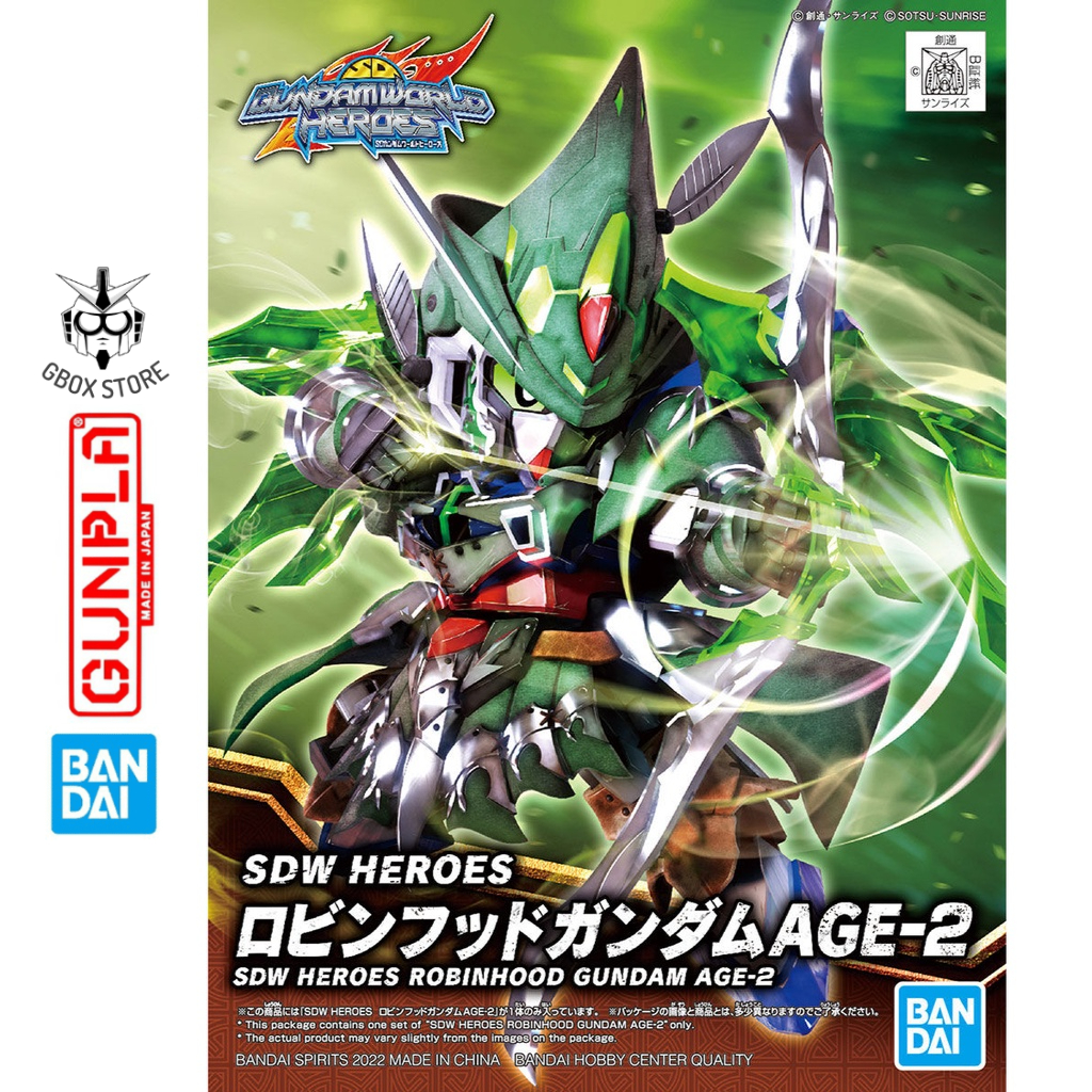 Gundam SDW Heroes Robinhood Gundam Age 2 AGE-2 Bandai SD Mô hình nhựa lắp ráp