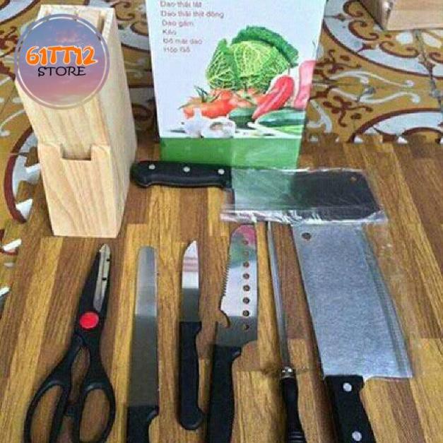 Bộ Dao Kéo 7 Món Đa Năng Hợp Kim Inox