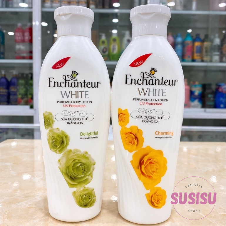 Sữa dưỡng thể trắng da nữ ENCHANTEUR Intensive Moisture Body Lotion 200g|Lotion dưỡng mịn Enchanteur Charming/Delightful