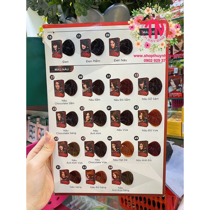 Thuốc nhuộm tóc Revlon Color Silk số 20 (Brown black -  Đen nâu)