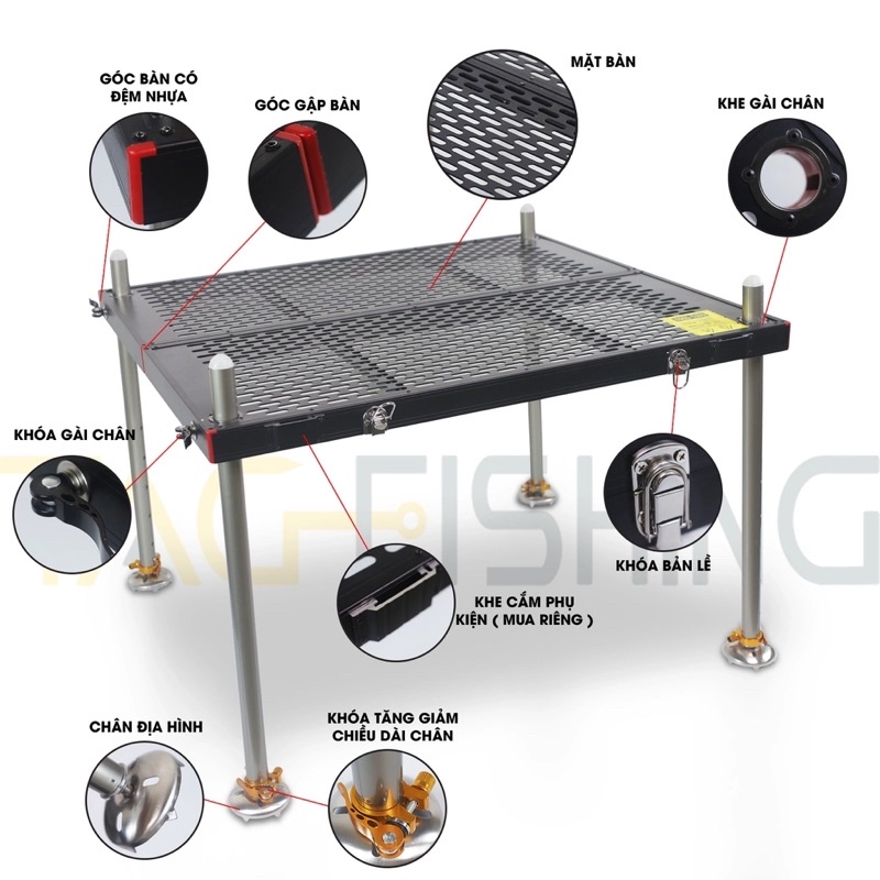 Bàn Địa Hình Câu Cá  Tag Fishing - Tổ ong Chính Hãng