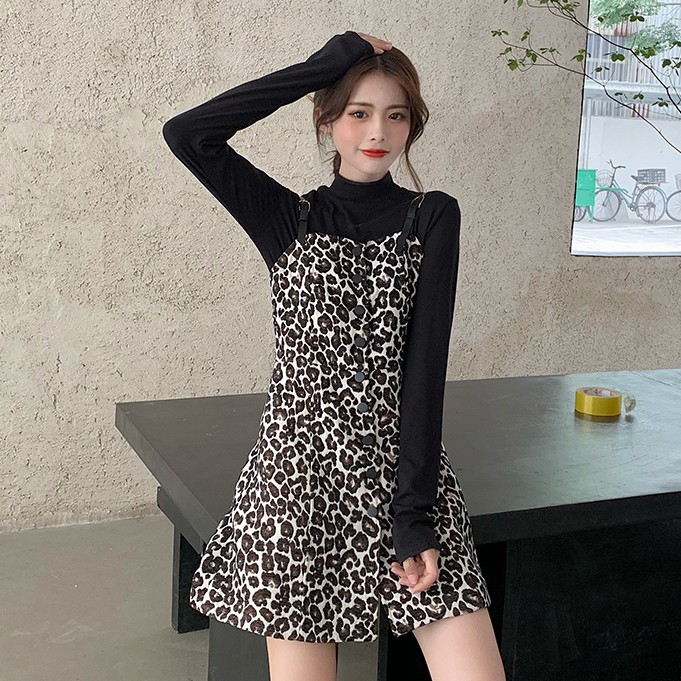 Xiaozhainv Đầm yếm mini dễ phối đồ thời trang xinh xắn trẻ trung cho nữ | BigBuy360 - bigbuy360.vn