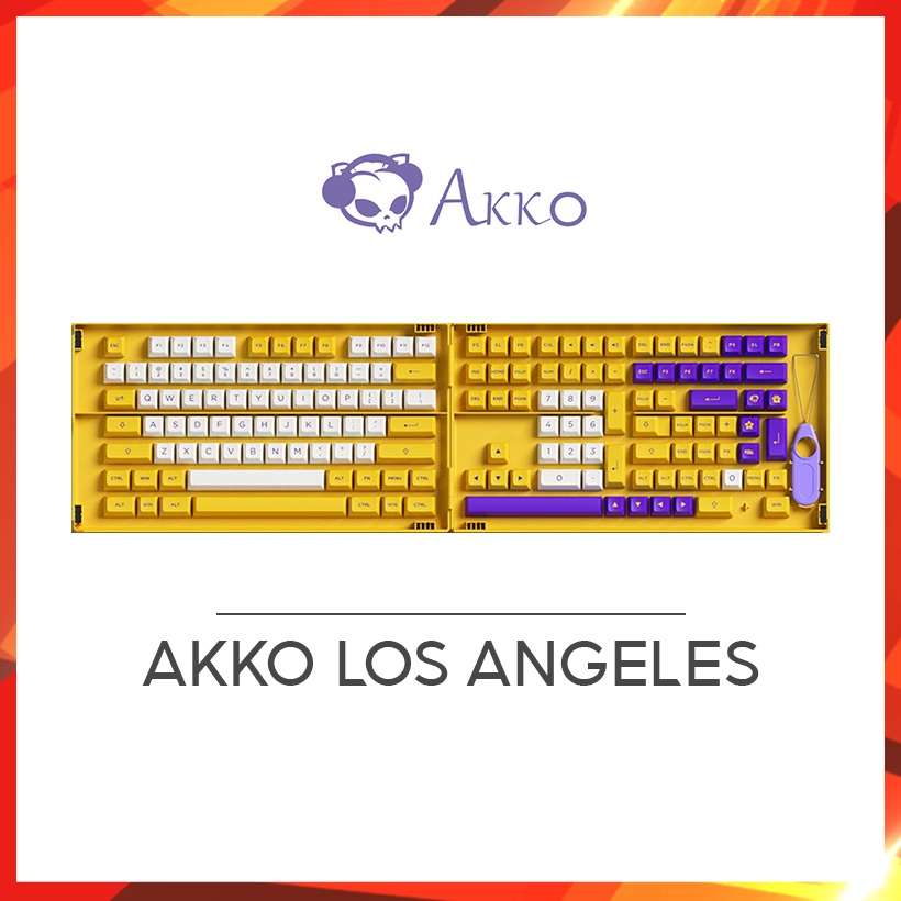 [Mã ELHAMS5 giảm 6% đơn 300K] Set keycap AKKO Los Angeles (PBT Double-Shot/ASA profile/158 nút)