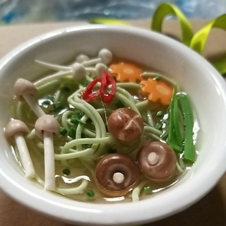 Đồ chơi/ nam châm dán tủ lạnh mô hình món ăn mì nấm chay