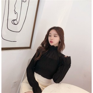 CiCi💎 Áo len xước tay loe [ORDER]