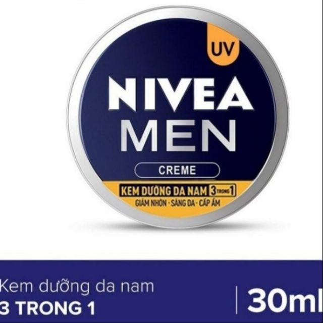 NIVEA_ KEM DƯỠNG DA NAM NIVEA MEN 3 TRONG 1 30ML