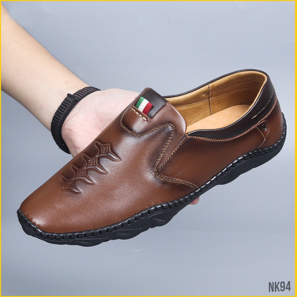 Giày lười nam da thật cao cấp TIMAN NK94 chính hãng bền bĩ bảo hành 5 năm