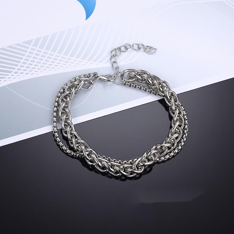 Vòng Tay Thép Titan Thiết Kế Đơn Giản Thời Trang Cho Nam