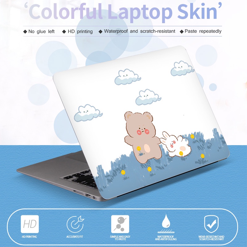 Miếng dán trang trí laptop 11/12/13/14/15/16/17 inch họa tiết dễ thương