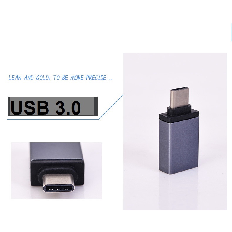 Bộ 2 Jack OTG  Type C usb 3.0