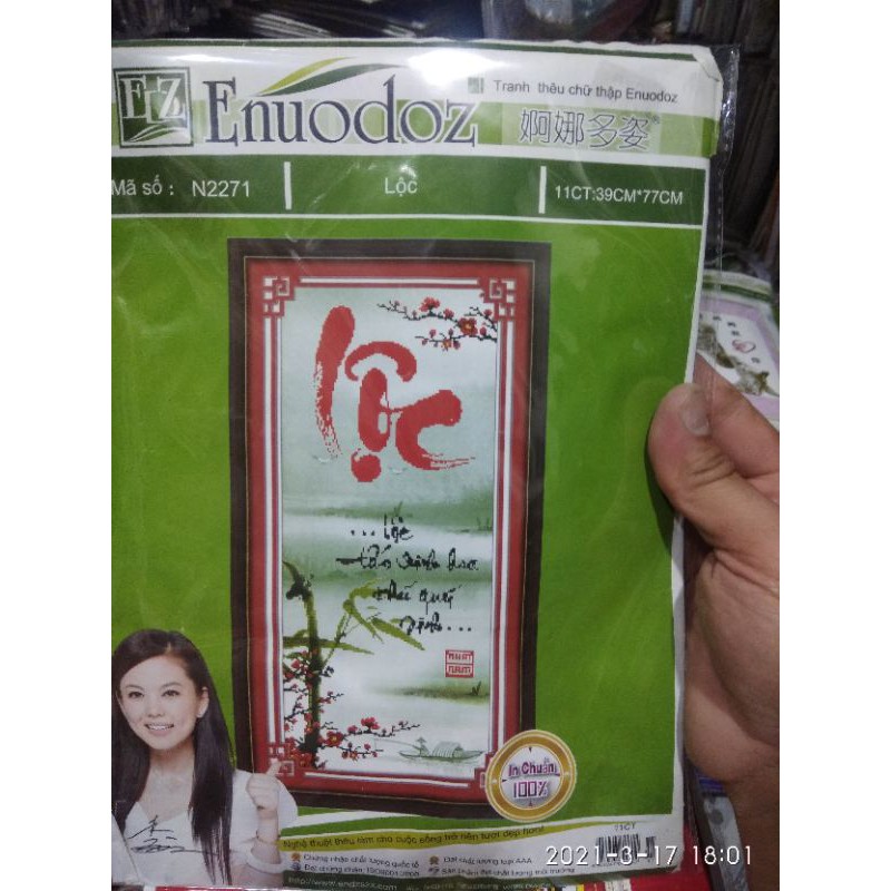 Tranh thêu chữ thập 20k/1kít