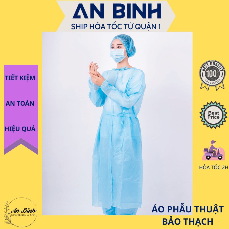 (Q1-HCM) Áo Phẫu Thuật Bảo Thạch Tiệt Trùng - Bộ Đồ Phẫu Thuật Dùng Trong Bệnh Viện Phòng Khám